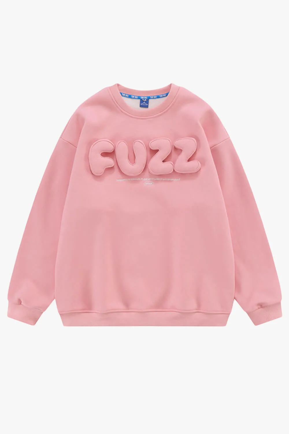 3D Letters Fuzz Pink Sweatshirt