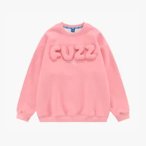 3D Letters Fuzz Pink Sweatshirt