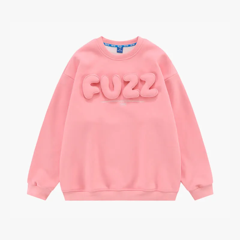 3D Letters Fuzz Pink Sweatshirt
