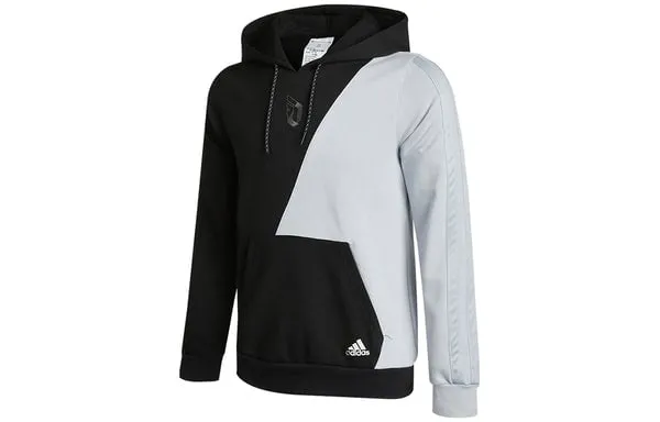 Adidas Dame Vis Hood Casual Sports Colorblock Hooded Pullover Black Gray