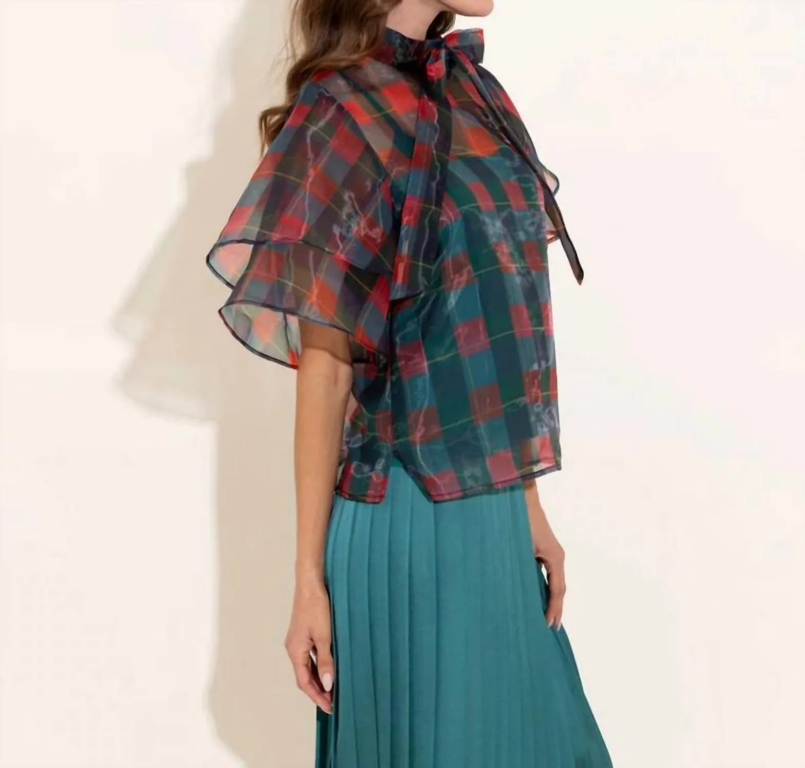 Alden Adair - Holiday Plaid Heddy Top