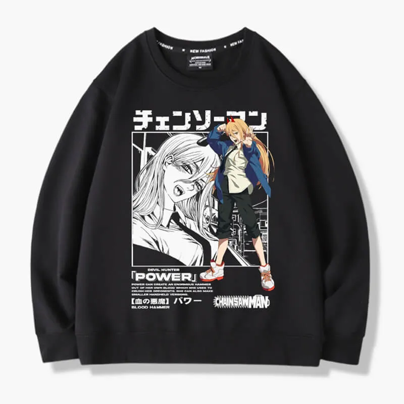 Anime Chainsaw Man Power Sweatshirt