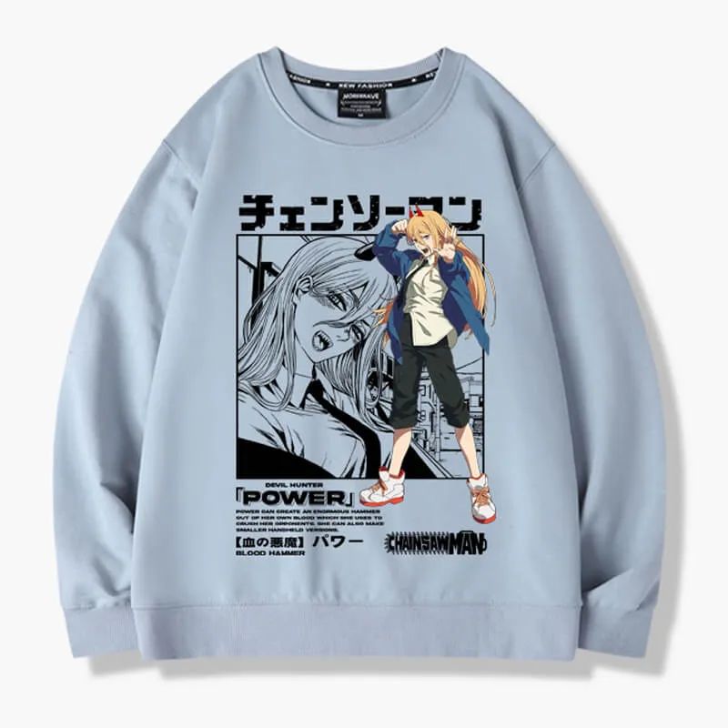 Anime Chainsaw Man Power Sweatshirt