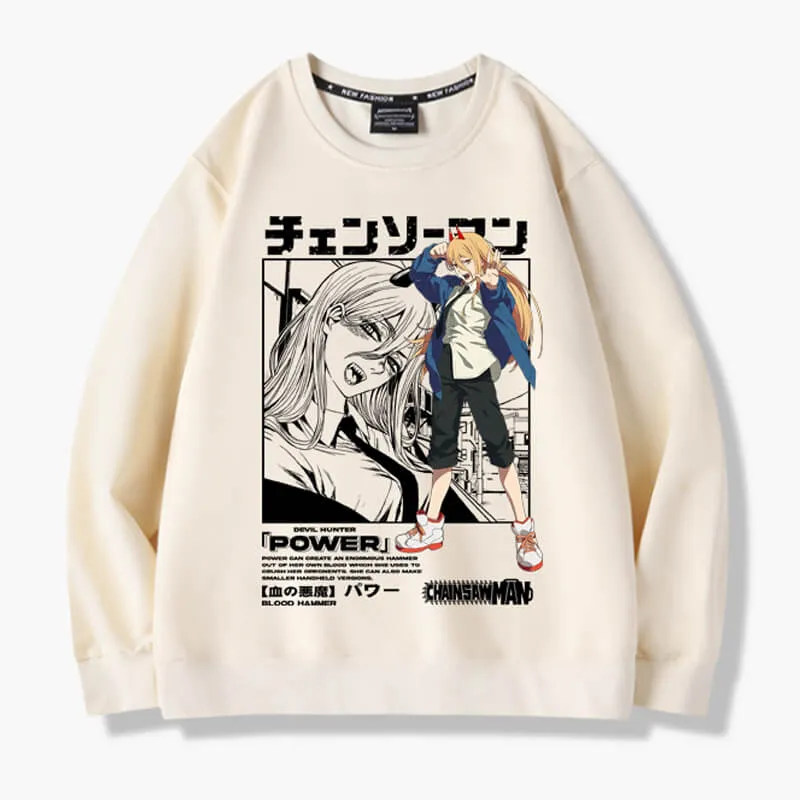 Anime Chainsaw Man Power Sweatshirt