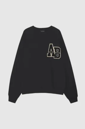 Anine Bing Miles Oversized Sweatshirt Letterman in Black