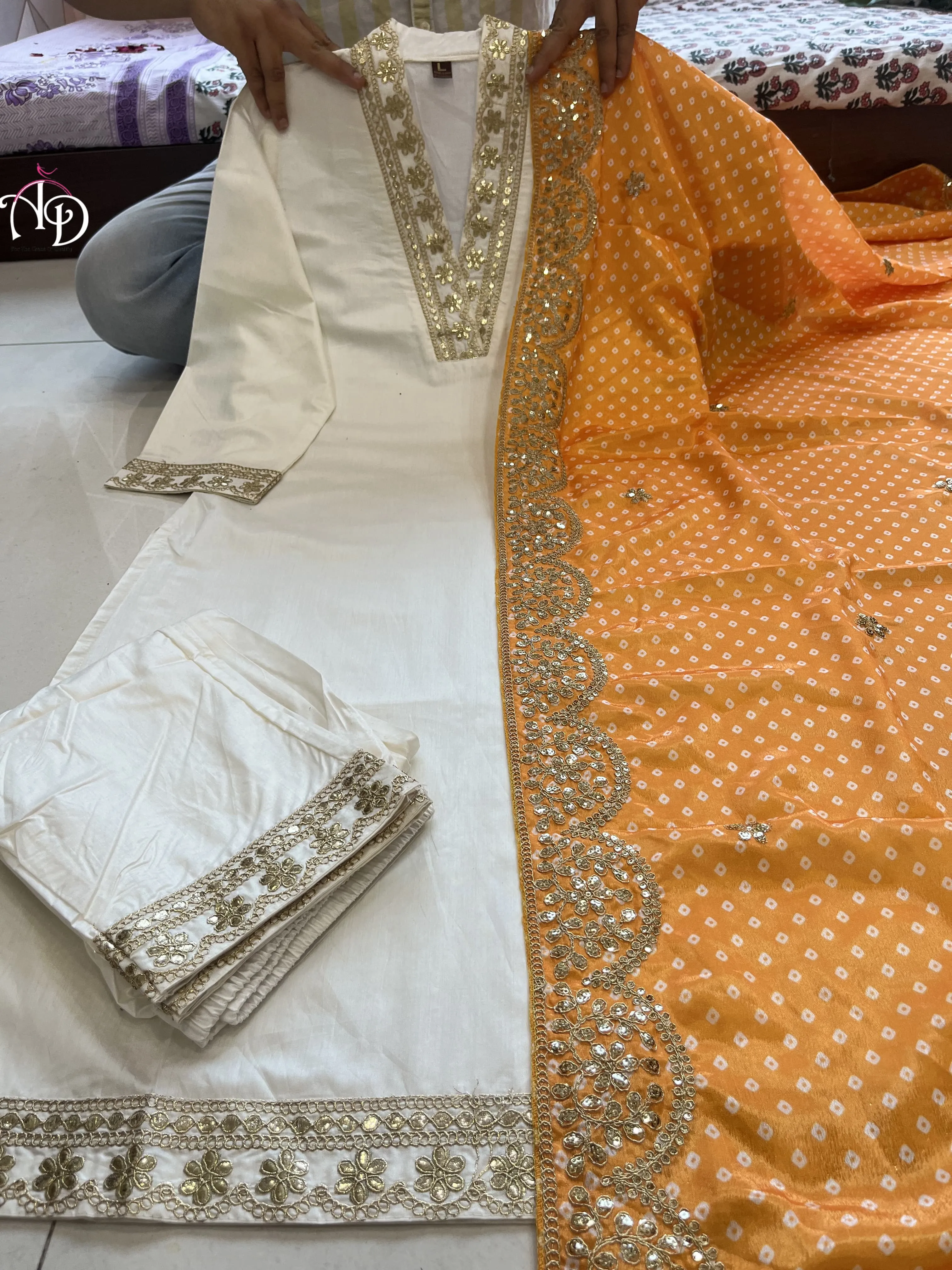Beautiful Designer Heavy Banana Cotton Salwar Suit