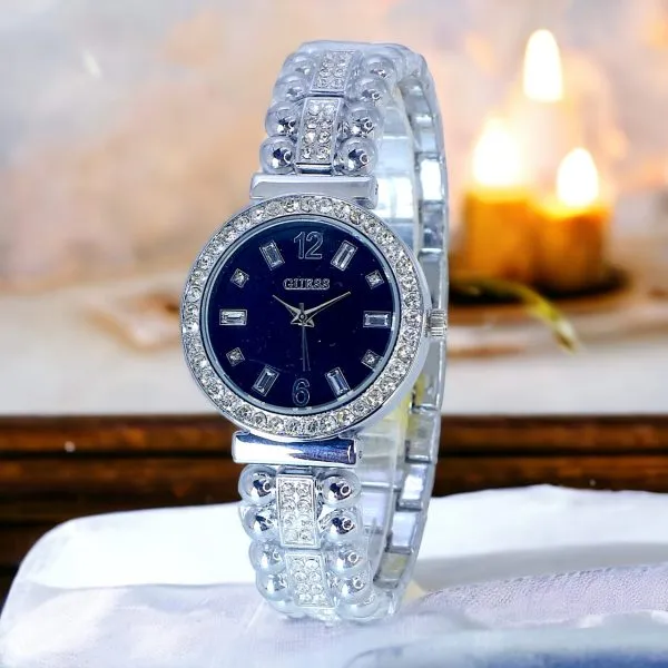 Elegant Girls' Metallic Watch