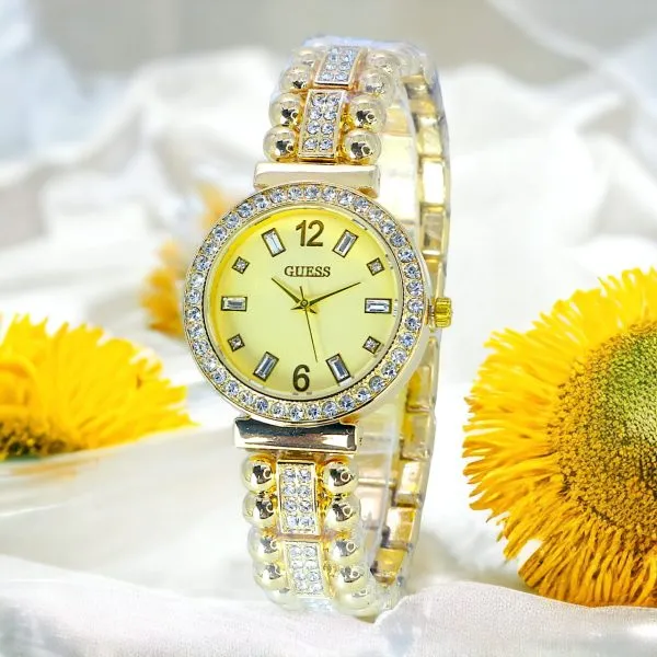 Elegant Girls' Metallic Watch