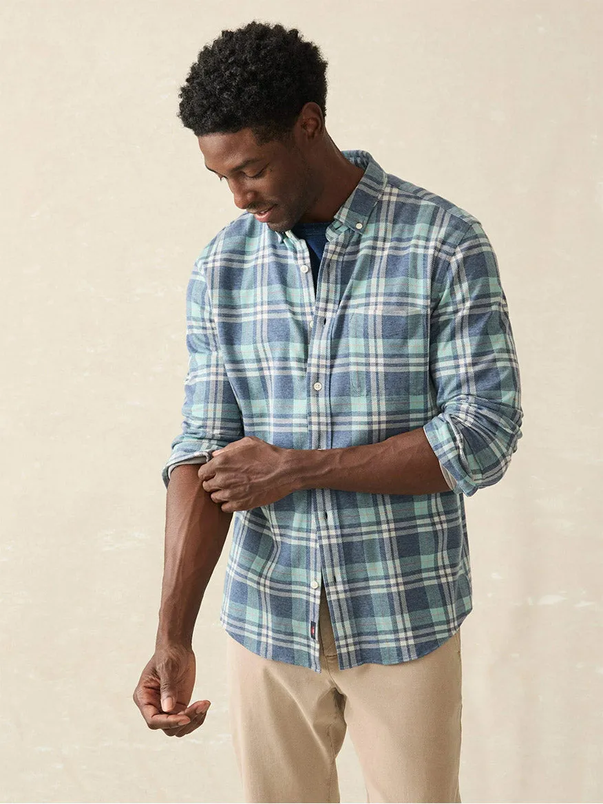 Faherty Brand Coastline Knit Shirt in Holbrook Island Plaid