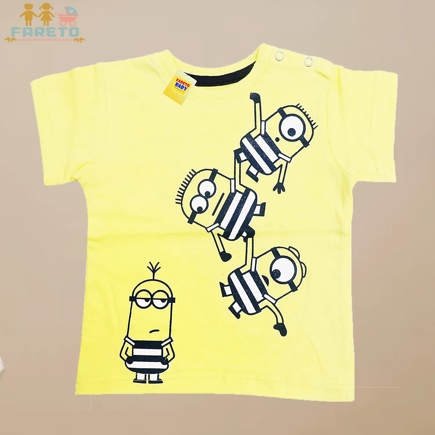 Fareto Baby Daily wear T-Shirt (Pack of 4)