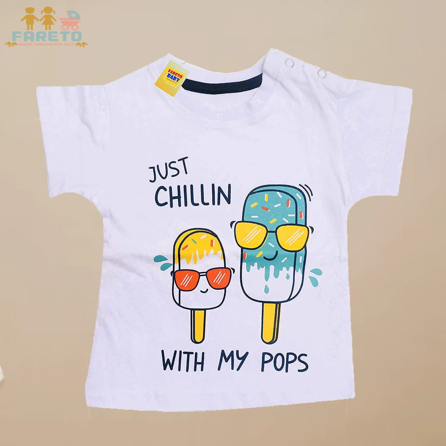Fareto Baby Daily wear T-Shirt (Pack of 4)