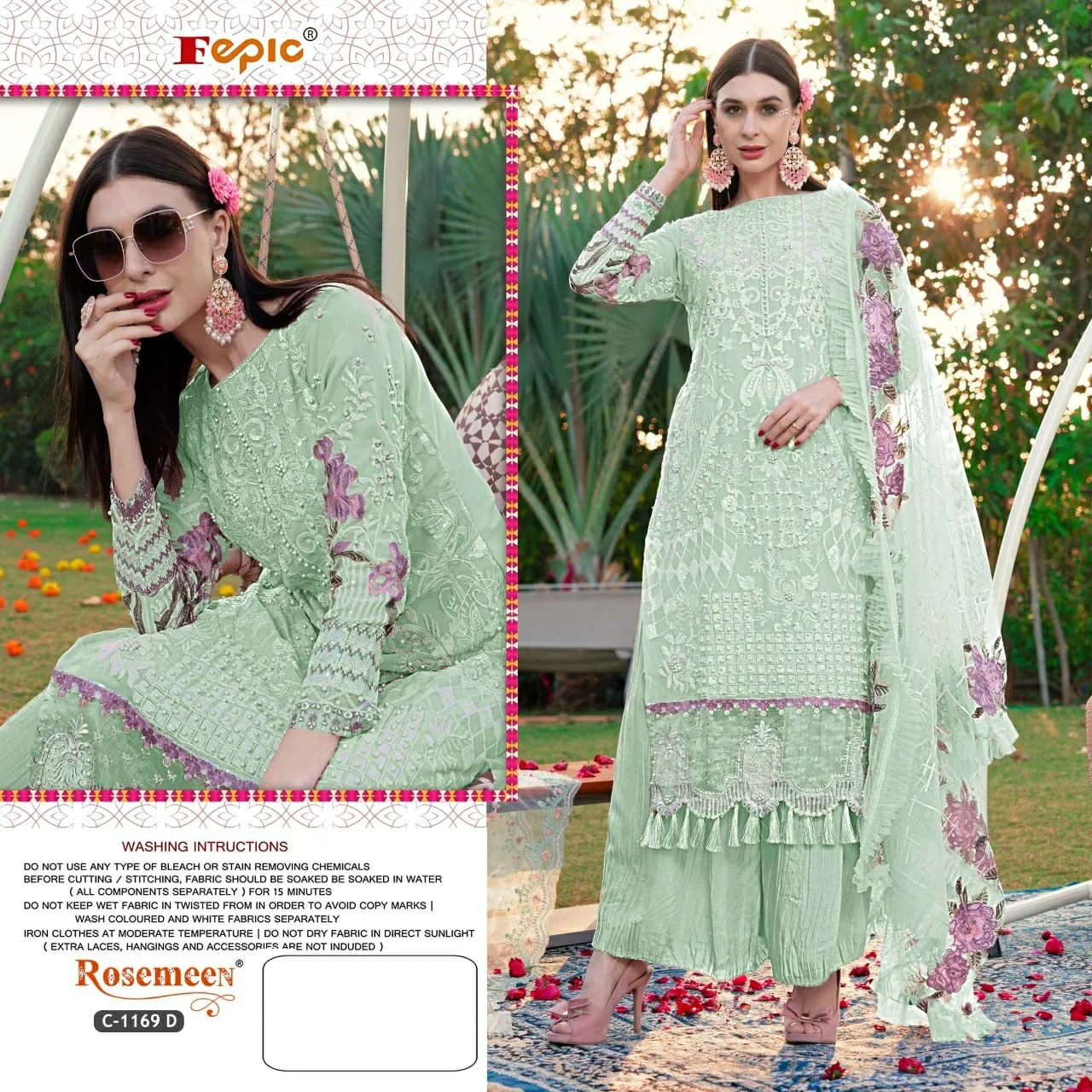 FEPIC ROSEMEEN D.NO C-1169 DESIGNER SUIT