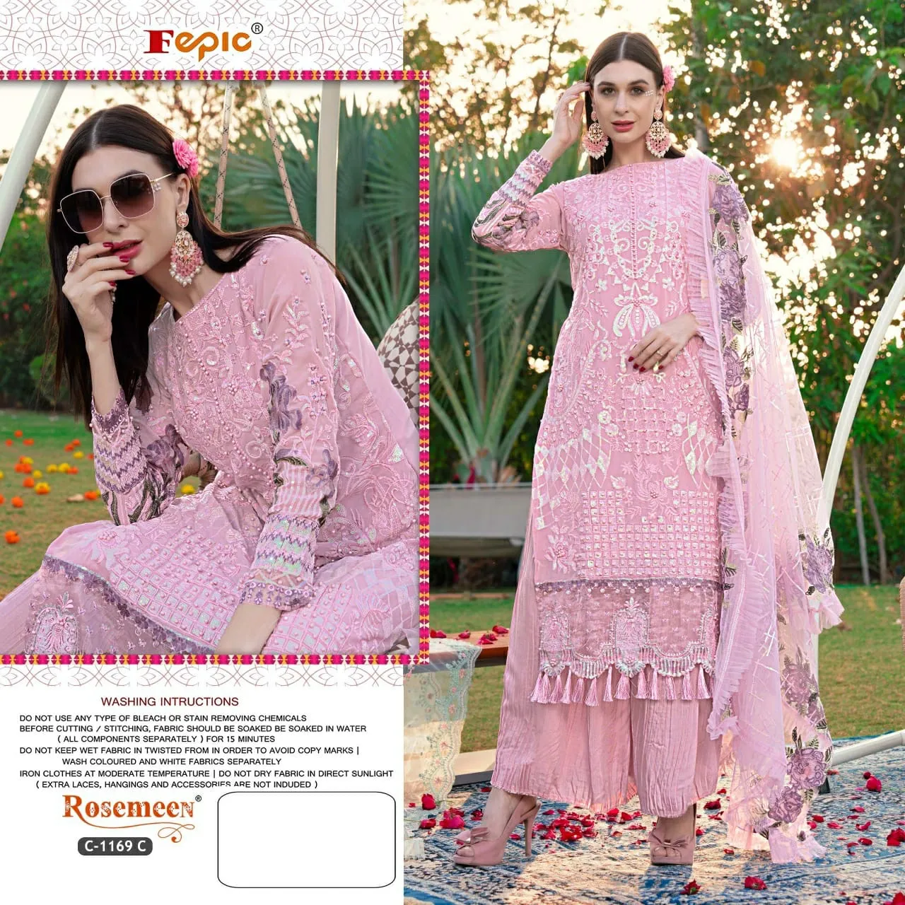 FEPIC ROSEMEEN D.NO C-1169 DESIGNER SUIT