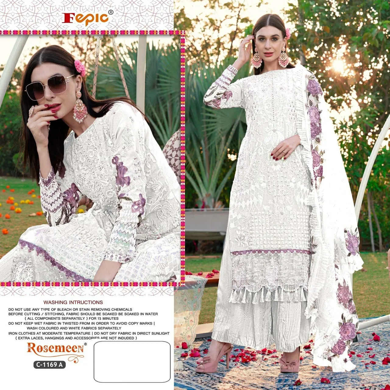 FEPIC ROSEMEEN D.NO C-1169 DESIGNER SUIT