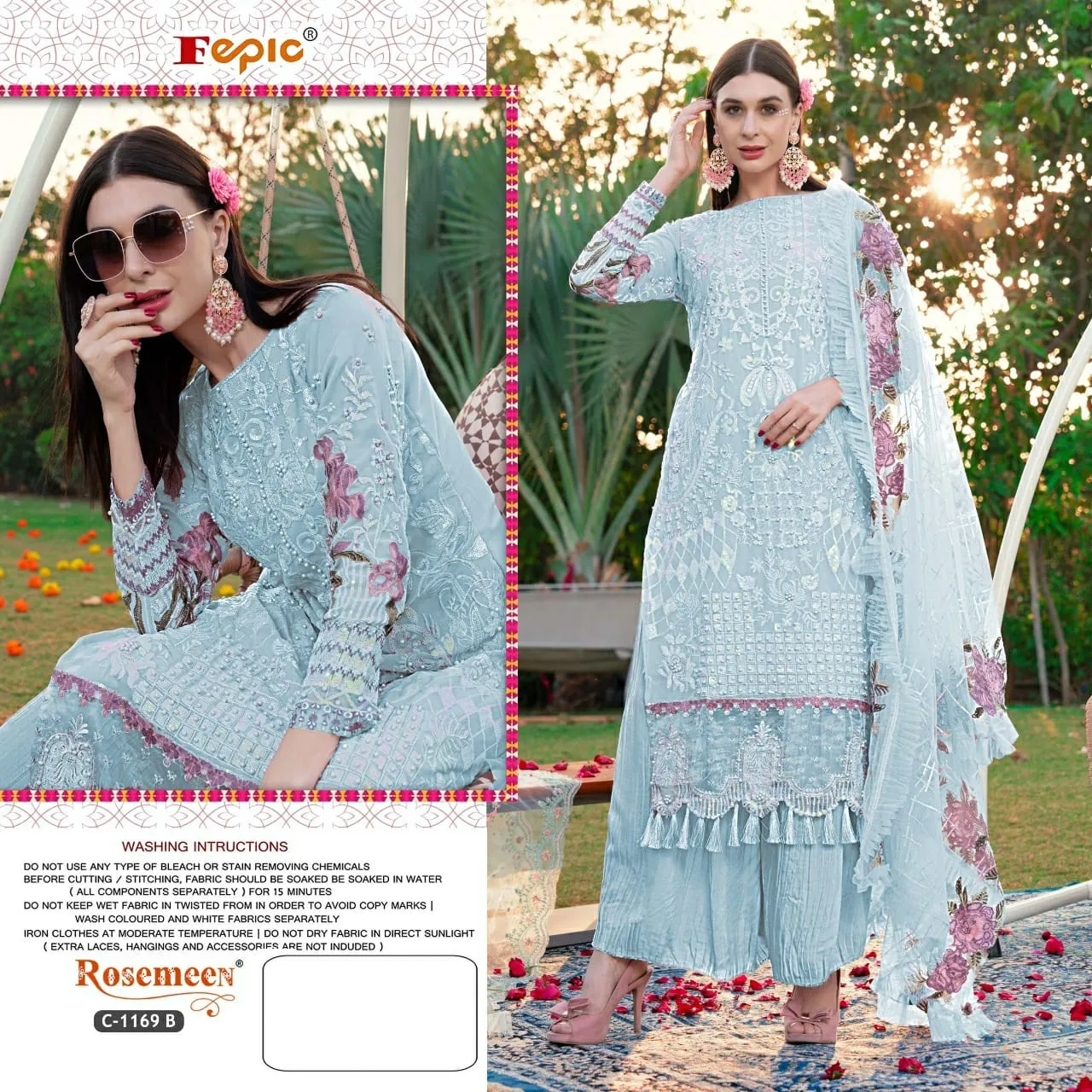 FEPIC ROSEMEEN D.NO C-1169 DESIGNER SUIT