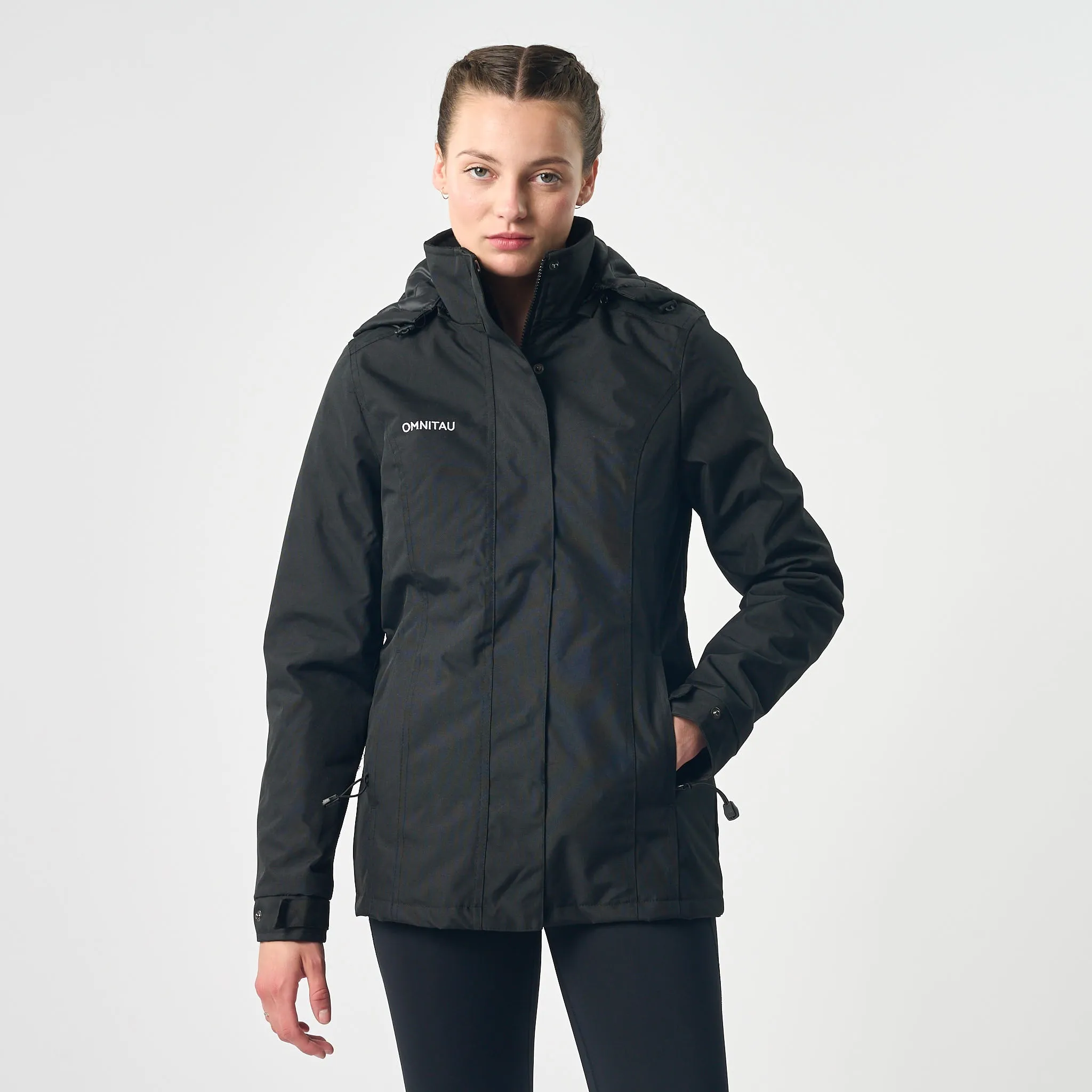 Omnitau Women's Team Sports Breathable Sideline Jacket - Black
