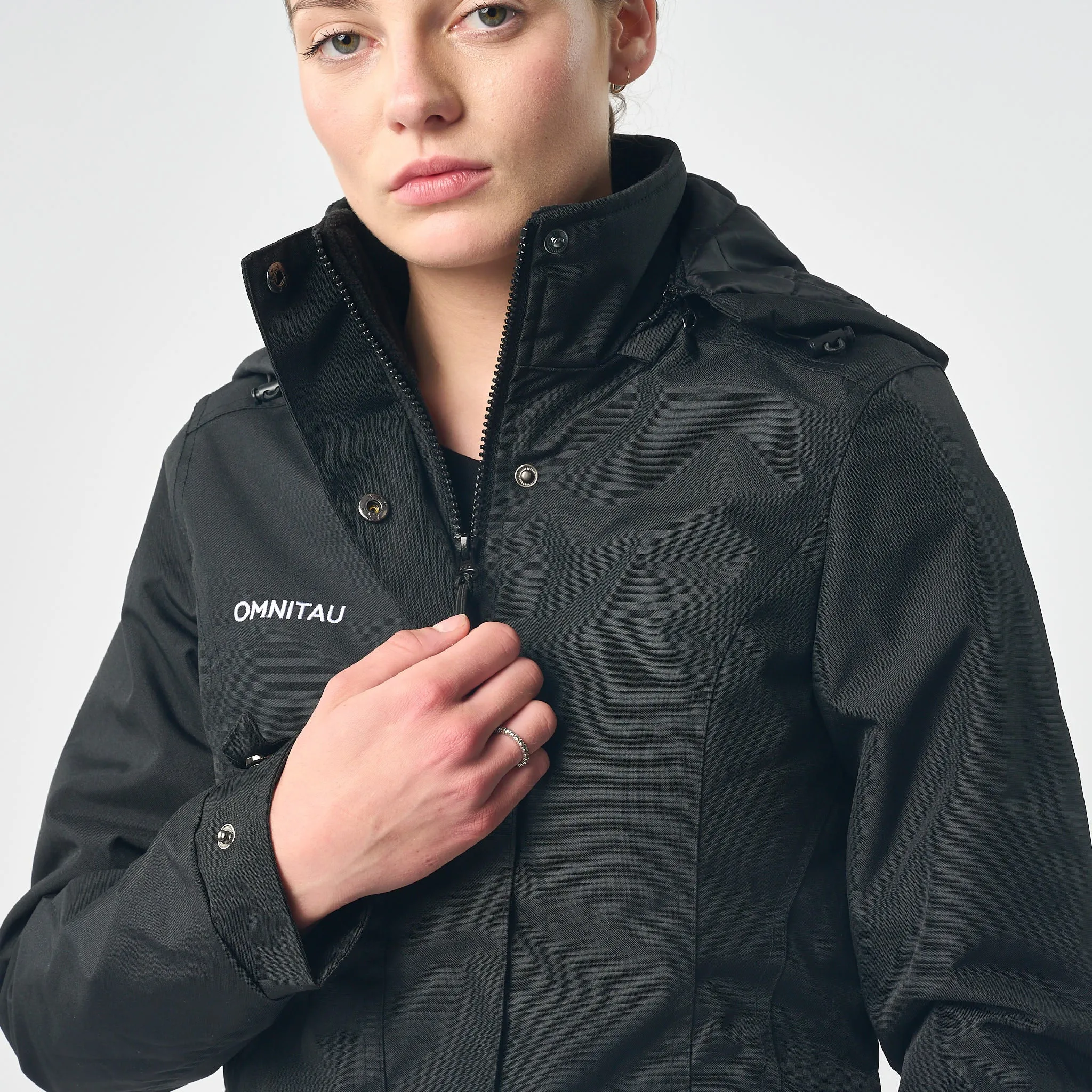 Omnitau Women's Team Sports Breathable Sideline Jacket - Black
