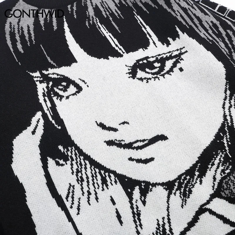 "BEAUTY MARK" - Anime Knitted Sweater