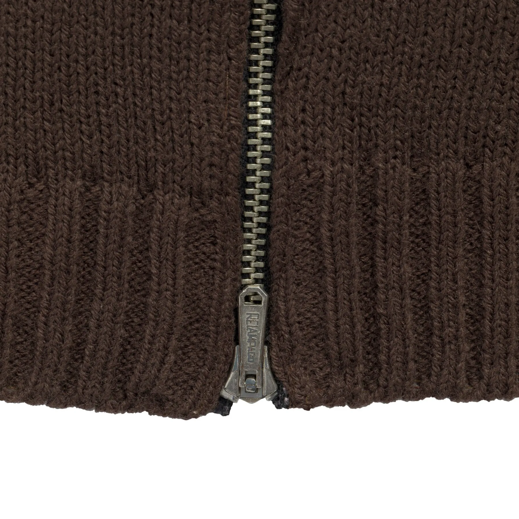 Rib Stitch Short Roll Multi Zip Sweater