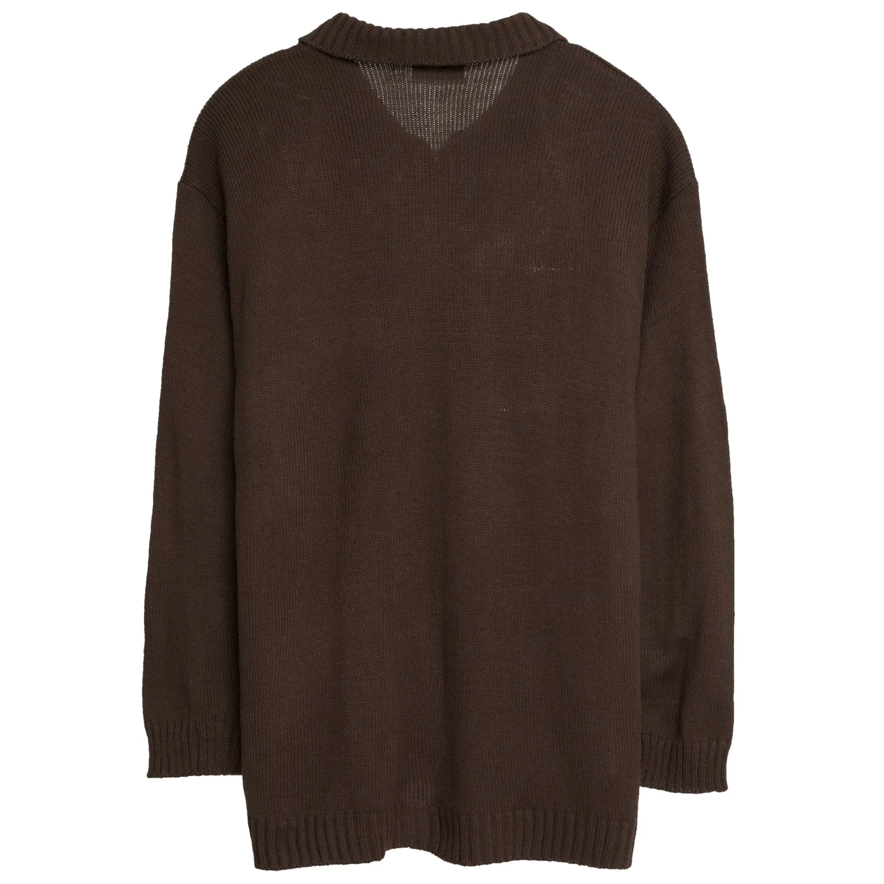 Rib Stitch Short Roll Multi Zip Sweater