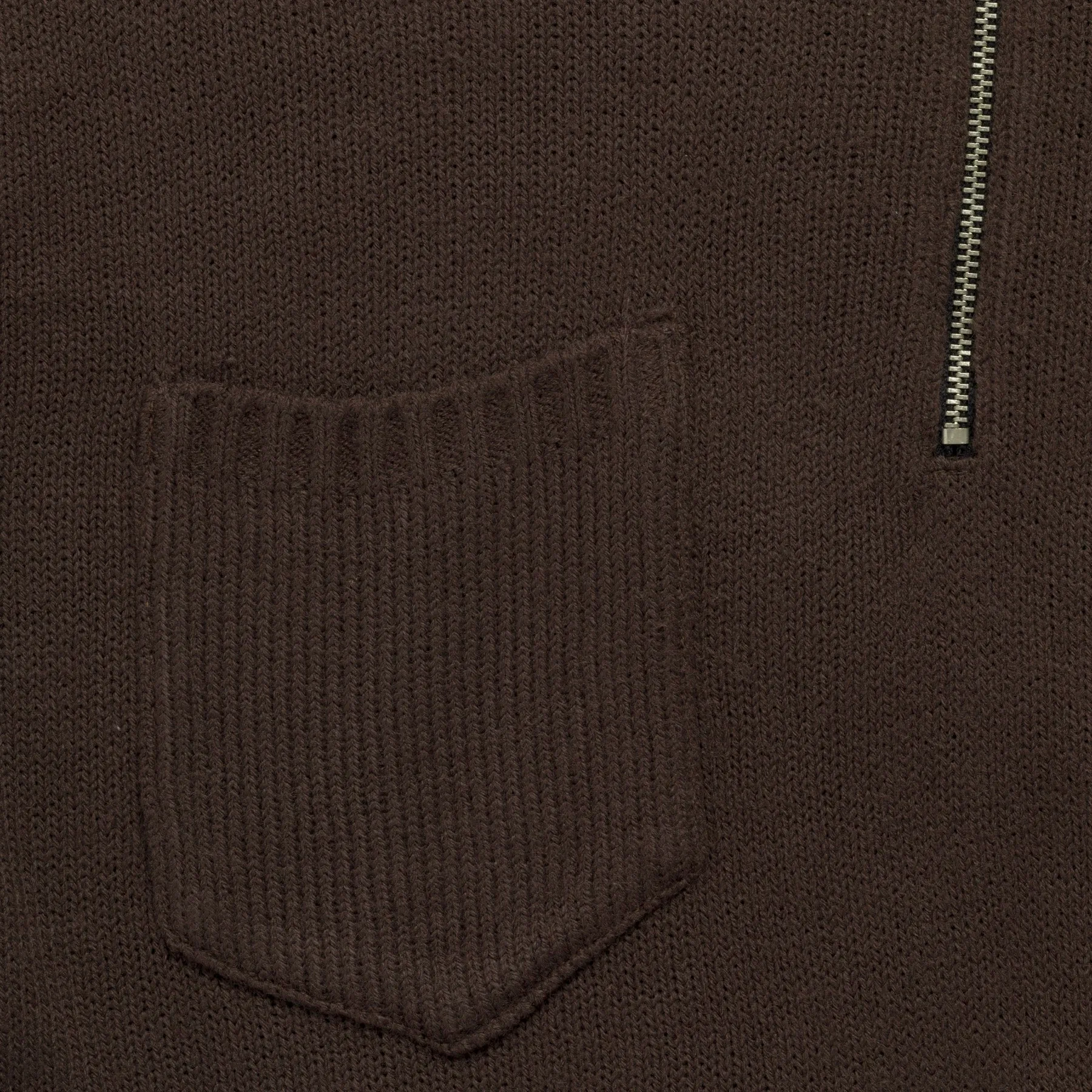 Rib Stitch Short Roll Multi Zip Sweater