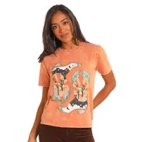 Rock & Roll Denim Women's Boot Graphic Tee