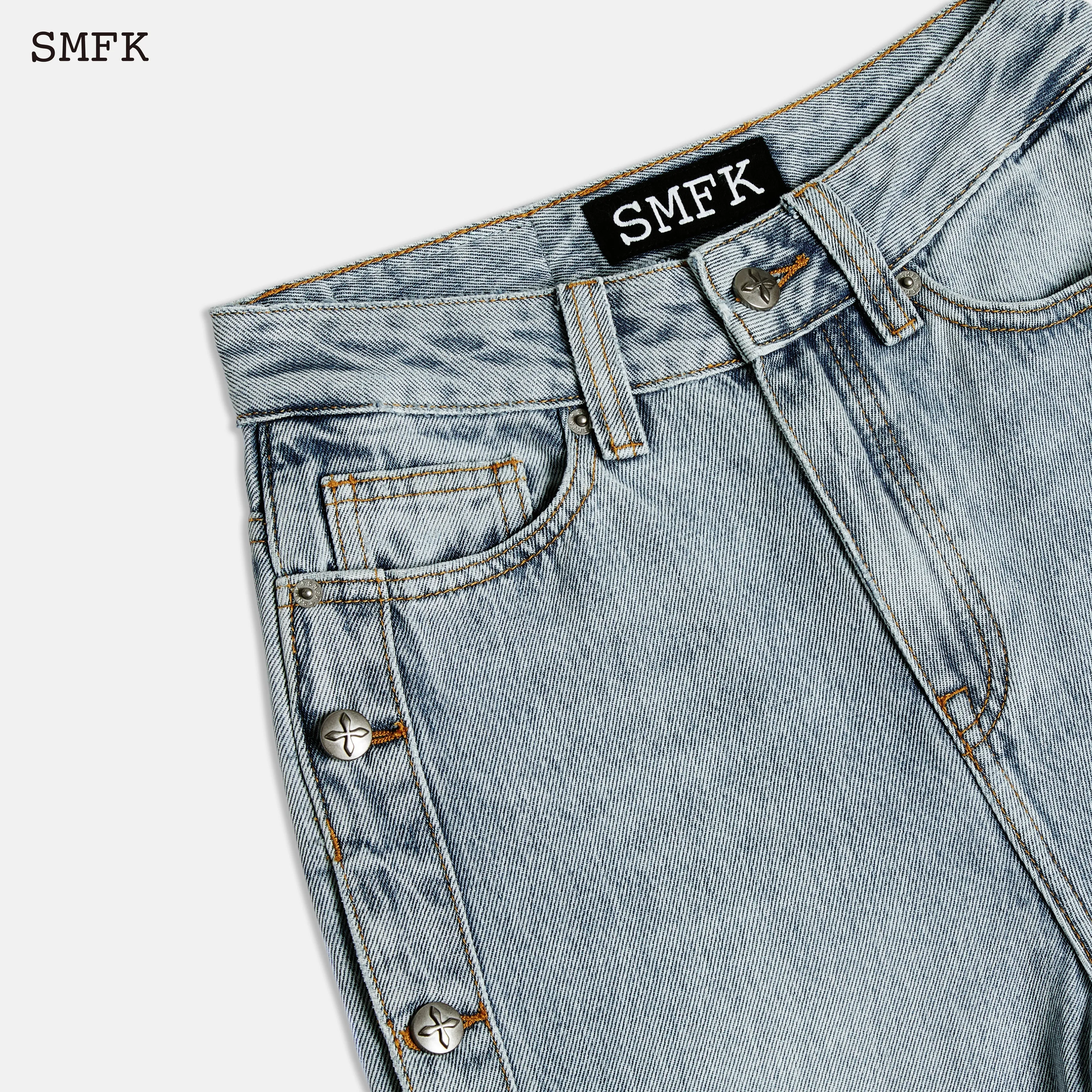 Skateboard Deconstructed Jeans Blue