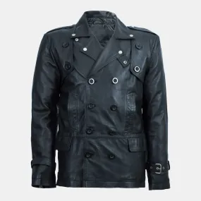 Trango Black Leather Sports Coat