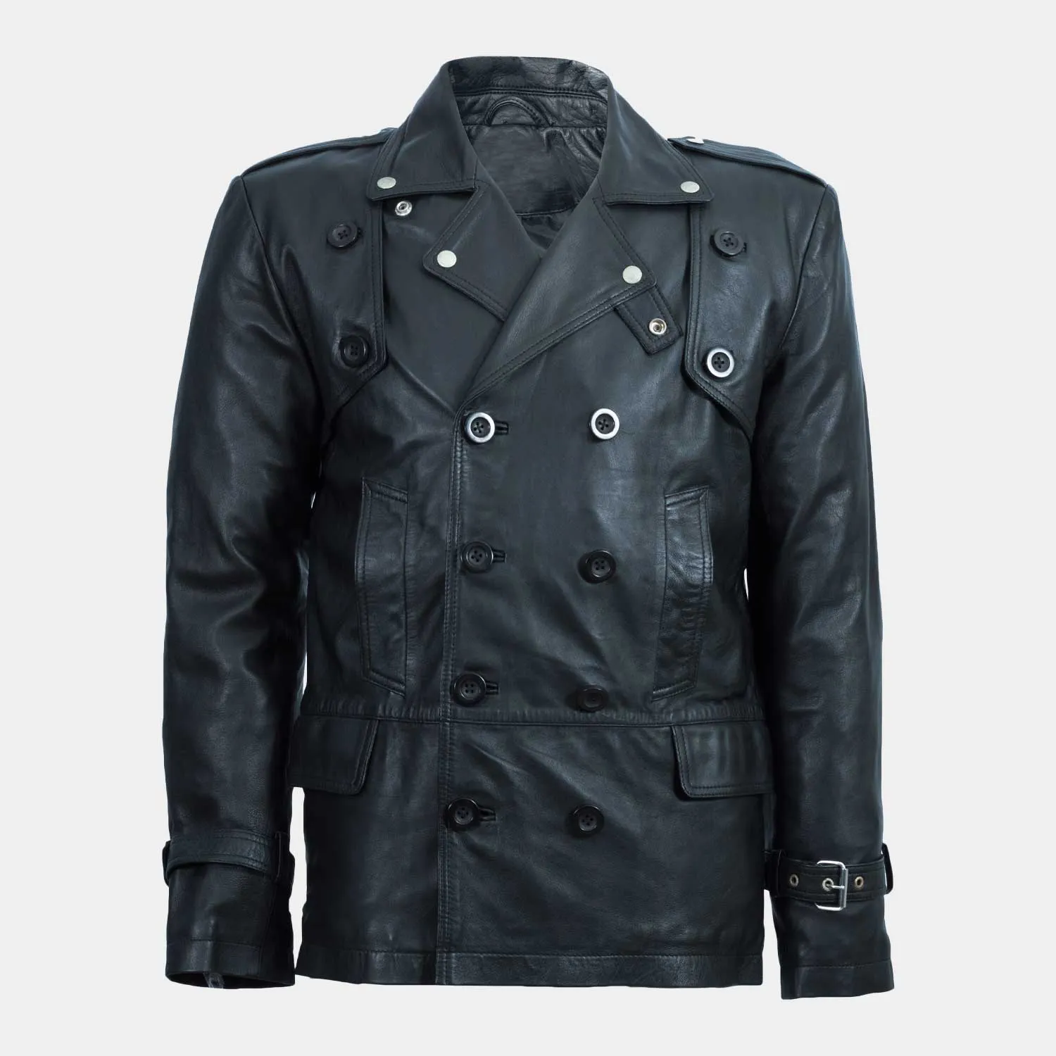 Trango Black Leather Sports Coat