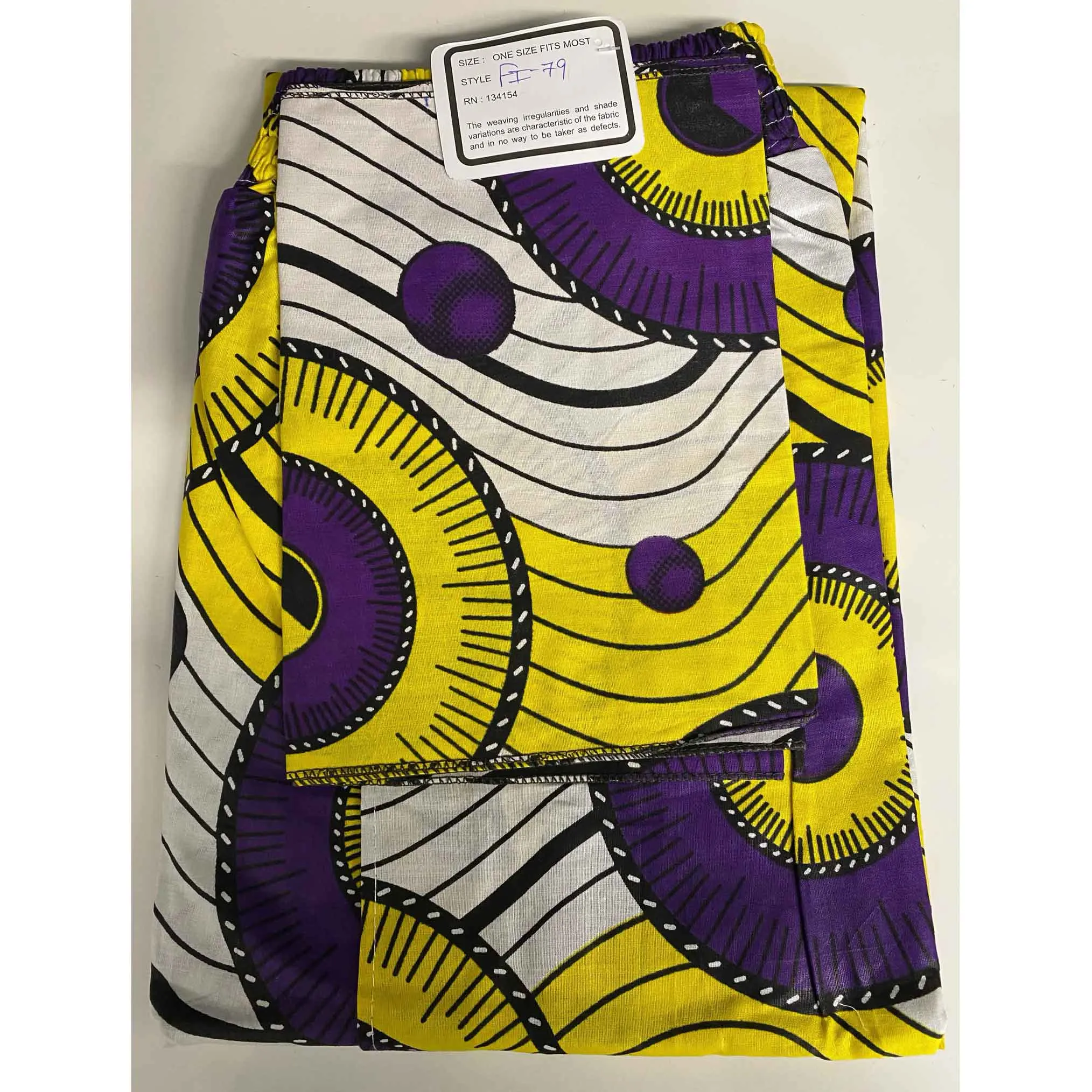 Women's African Print Wrap Pant -- FI-79